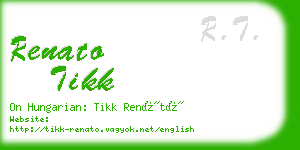 renato tikk business card